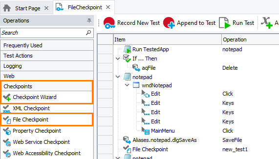 File Checkpoint: Adding file checkpoints to keyword tests