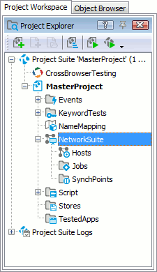 NetworkSuite project item expanded