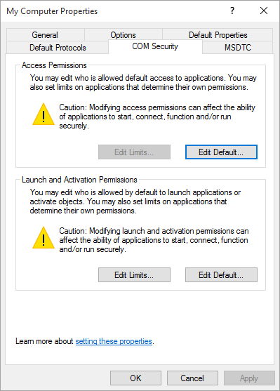 Computer Properties dialog