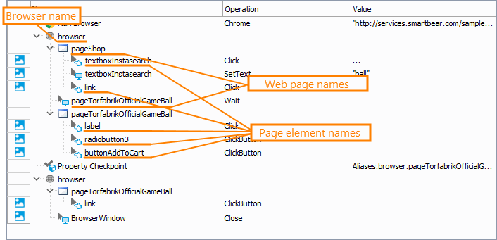 Object names Getting Started with TestComplete (Web): Object names