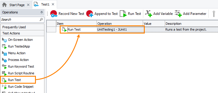 Running Unit Tests From Keyword Test