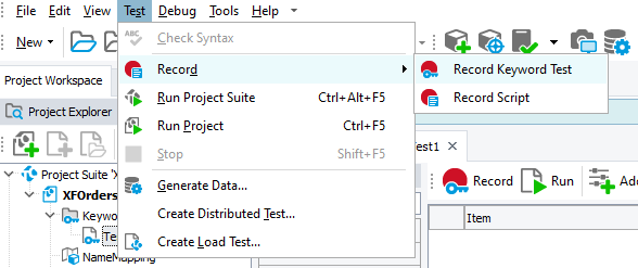 Testing Xamarin.Forms applications tutorial: Start recording
