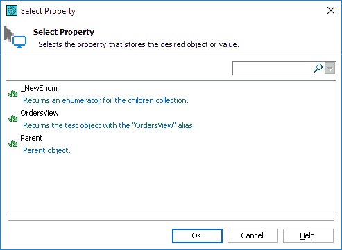 Select Property Dialog