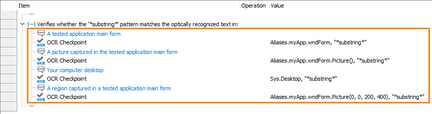 Verify text contents in keyword tests