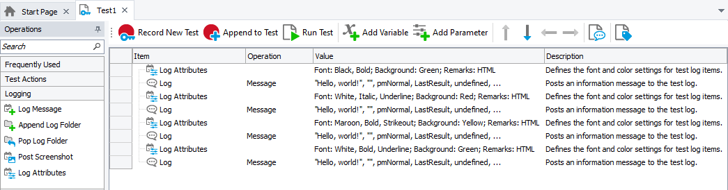 Custom Operation in a Keyword Test Custom Operation in a Keyword Test