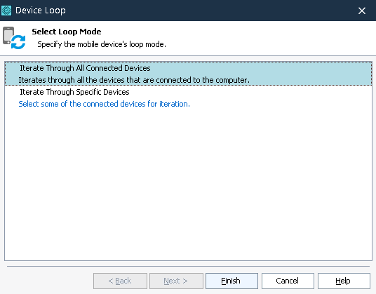 Getting Started With TestComplete (Android): Device Loop Operation Parameters