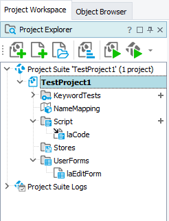 Test Project in the Project Explorer