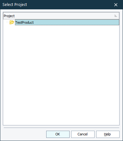Select Project Dialog
