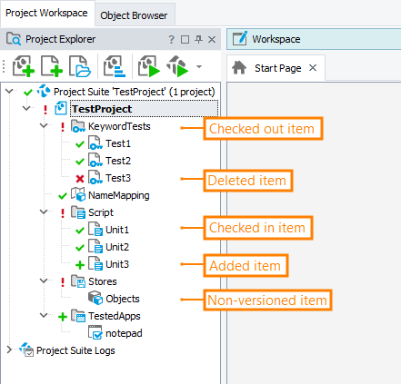 Team Foundation Version Control status icons in Project Explorer