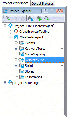 NetworkSuite project item added to the master project