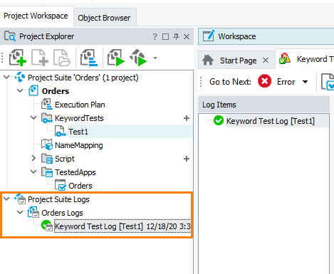 Getting Started With TestComplete (Android): The sample test log