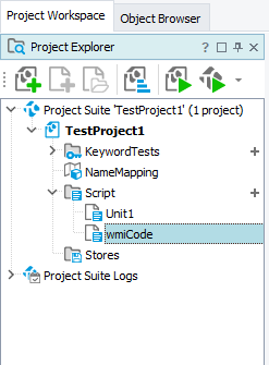 Script Extension Project in the Project Explorer