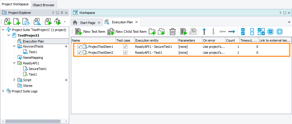 Running SoapUI Tests as Test Items