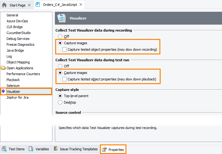 Configuring Visualizer not to capture object properties Configuring Visualizer not to capture object properties