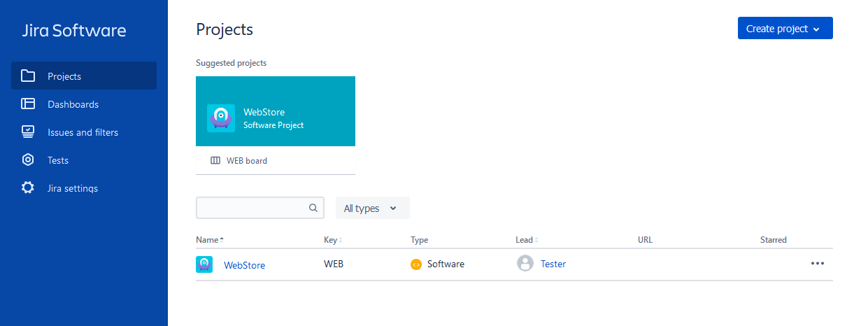 Sample Jira project Sample Jira project