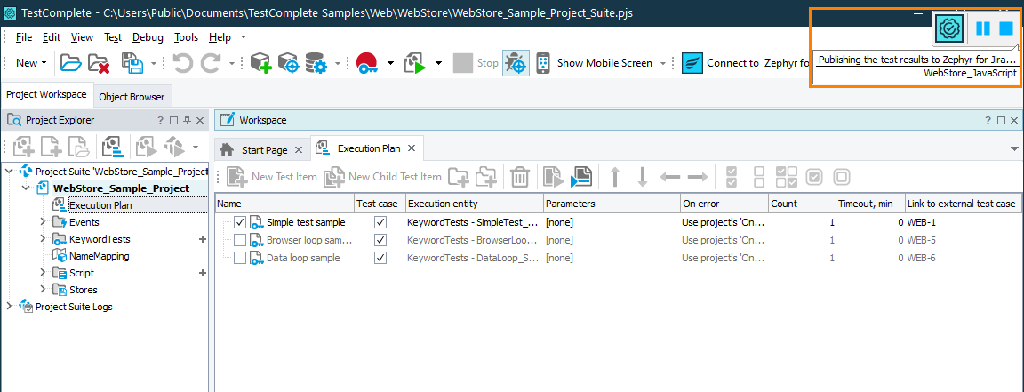 Sending test results to Jira Sending test results to Jira