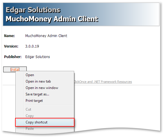 Obtaining the application’s location Obtain the application’s location from the publish page