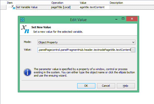 Saving an object's native property value to a test variable Saving an object’s native property value to a test variable