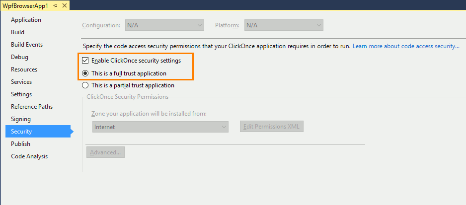 Testing XBAP with TestComplete: Compiling a full trust application Testing XBAP with TestComplete: Compiling a full-trusted application