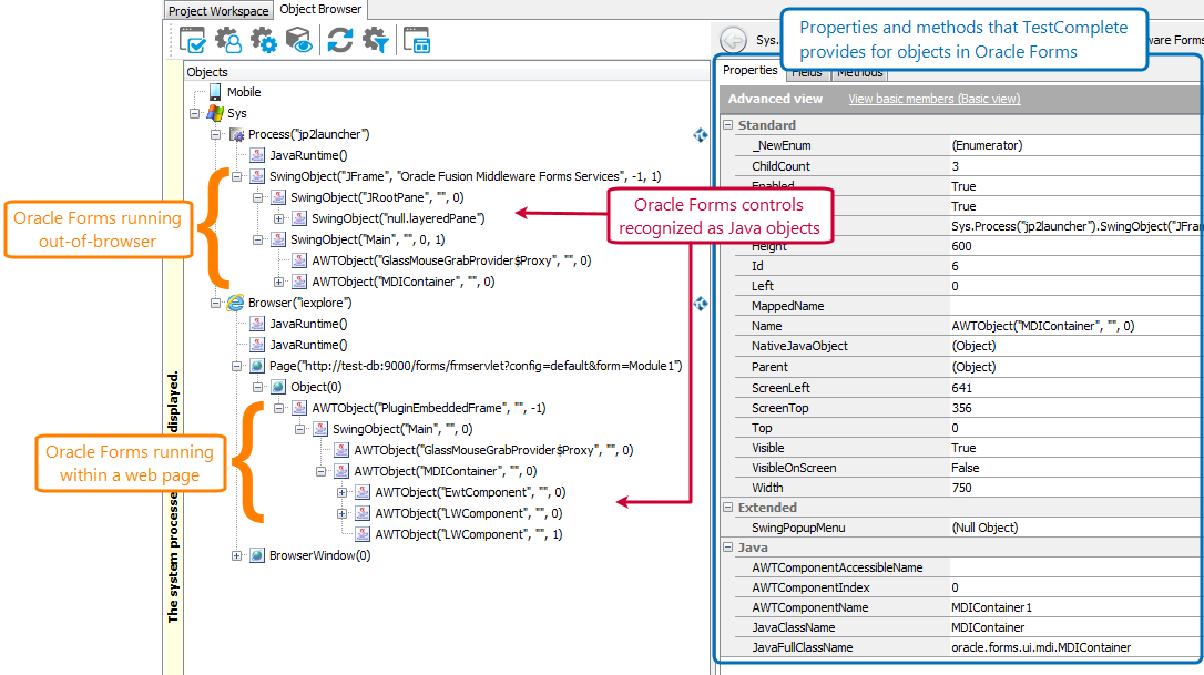Oracle Forms/EBS in the TestComplete Object Browser Oracle Forms/EBS in the TestComplete Object Browser