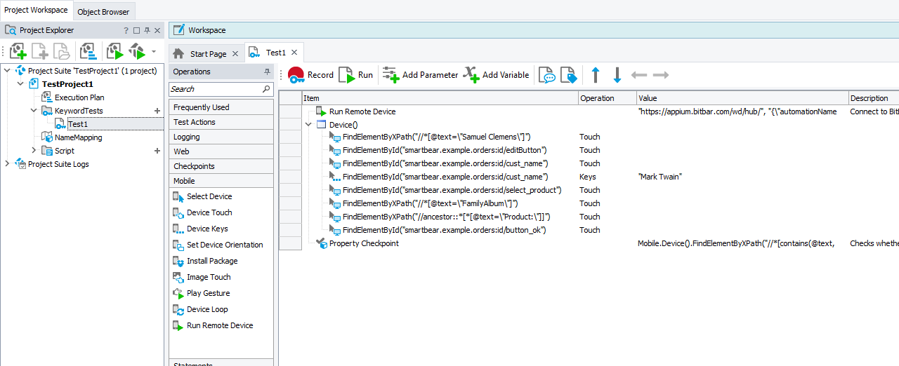 Recorded mobile test Recorded mobile test