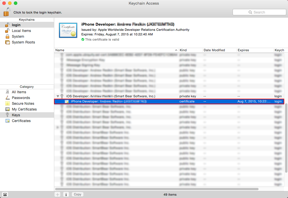 The Keys category Keys category