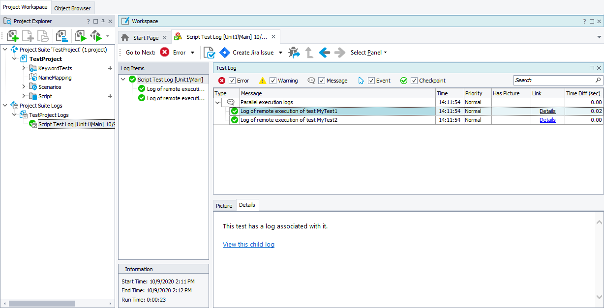 Results of cross-platform web tests run in parallel from TestComplete Results of cross-platform web tests run in parallel from TestComplete