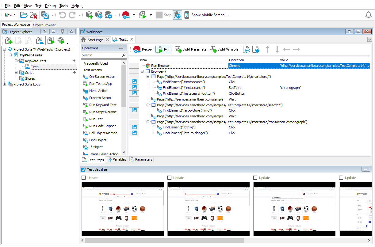 Recorded cross-platform web test Recorded cross-platform web test