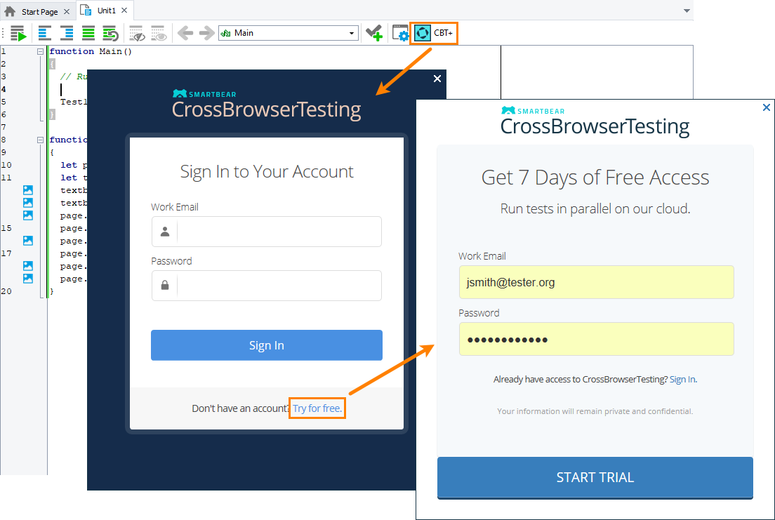Signing up to a free trial CrossBrowserTesting.com account Signing up to a free trial CrossBrowserTesting.com account