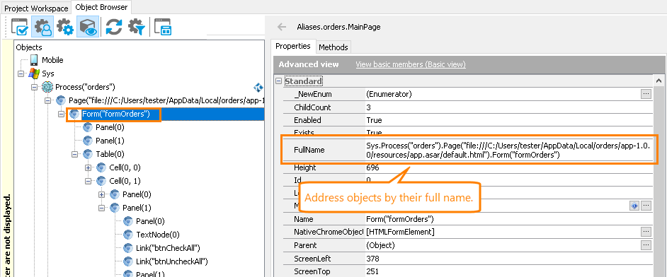 Testing Electron applications in TestComplete: Addressing Electron application GUI elements by their fullname Testing Electron applications in TestComplete: Addressing the Electron application GUI elements by their full name