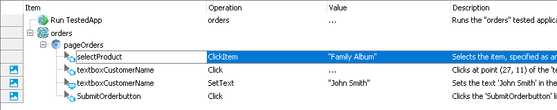 A sample keyword test recorded against an Electron application A sample keyword test recorded against an Electron application