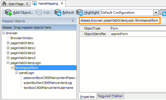 Sample Name Mapping for a web application Sample Name Mapping for a web application
