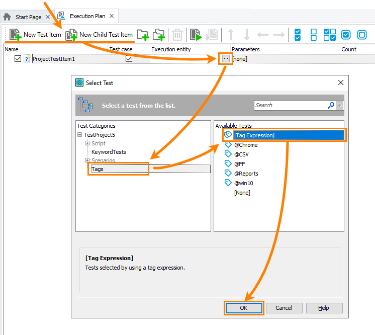 Run BDD tests by tag expression - Start step Run BDD tests by tag expression - Start step
