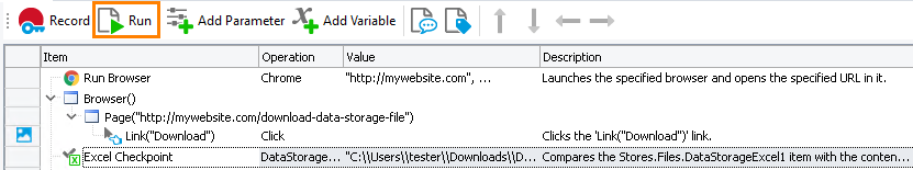 Running keyword tests Running keyword tests