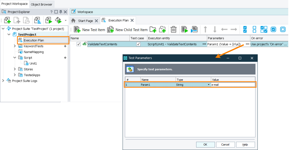 Setting a parameter value Setting parameter value