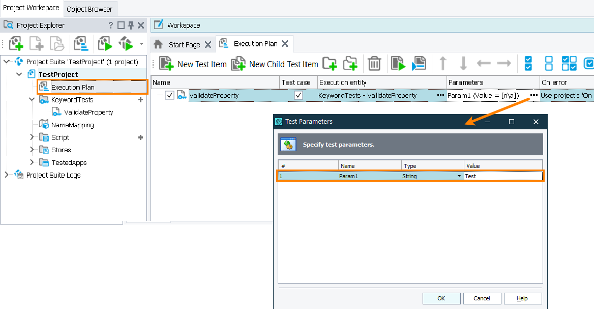 Setting a parameter value Setting parameter value