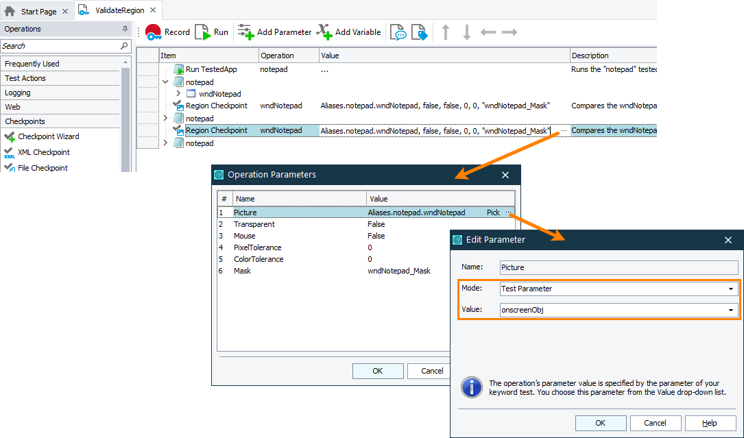 Parameterizing Checkpoint operation Parameterizing Checkpoint operation