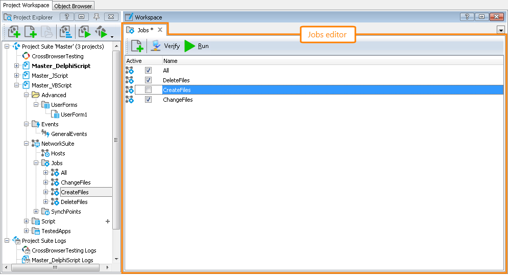 Jobs Editor Jobs Editor
