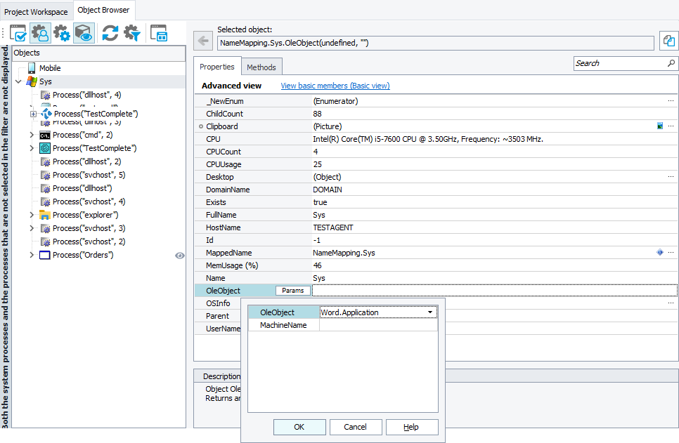 Specifying Microsoft Word's COM object in the Object Browser Specifying Microsoft Word's COM object in Object Browser