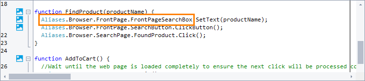 Accessing objects by their aliases from keyword tests Accessing objects by their aliases from keyword tests