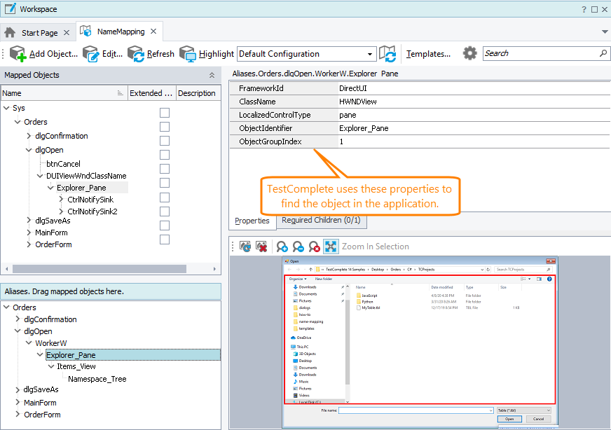 An object recognized by its properties An object recognized by its properties