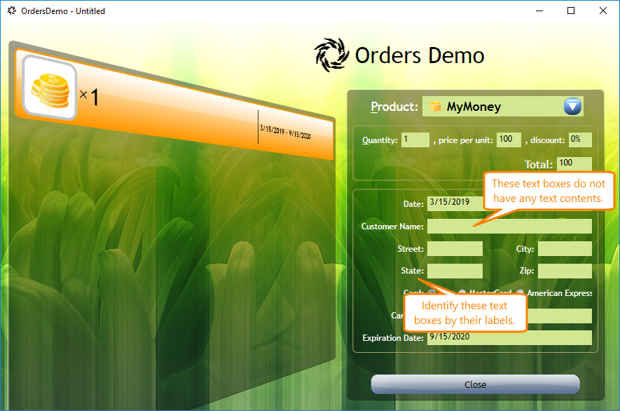 Identify text box controls by their labels Identify text box controls by their labels