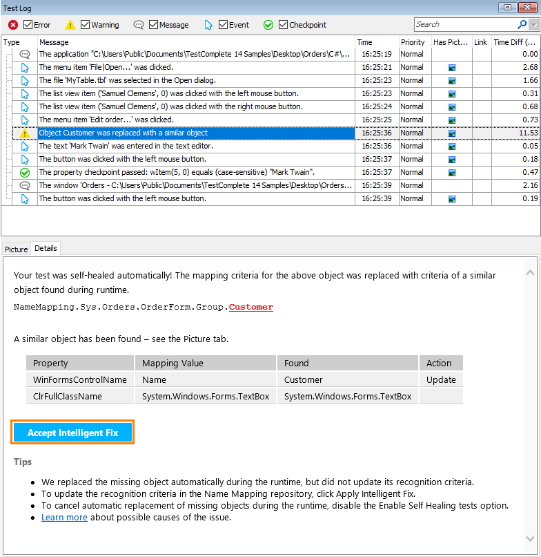 Applying fixes to recognition criteria Appliying fixes to recognition criteria