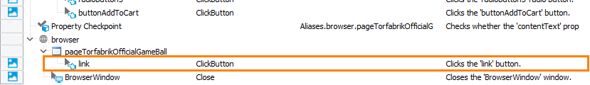 The operation to clear the cart Getting Started with TestComplete (Web): Clear the cart operation