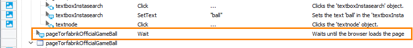 Waiting for the item description to be loaded Getting Started with TestComplete (Web): Waiting for the item description to be loaded