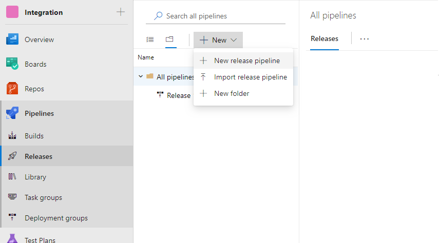 TestComplete integration with Azure DevOps: Creating a new release pipeline TestComplete integration with Azure DevOps: Create a new release pipeline