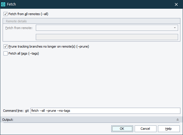 Fetch Dialog (Git Plugin) Fetch Dialog (Git Plugin)
