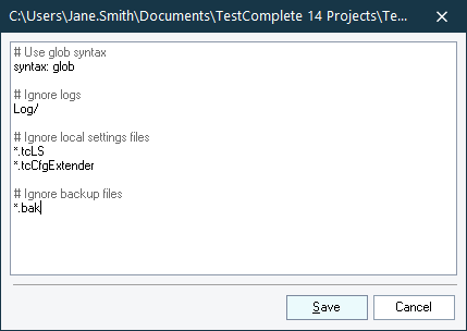Ignore file edit Ignore file edit