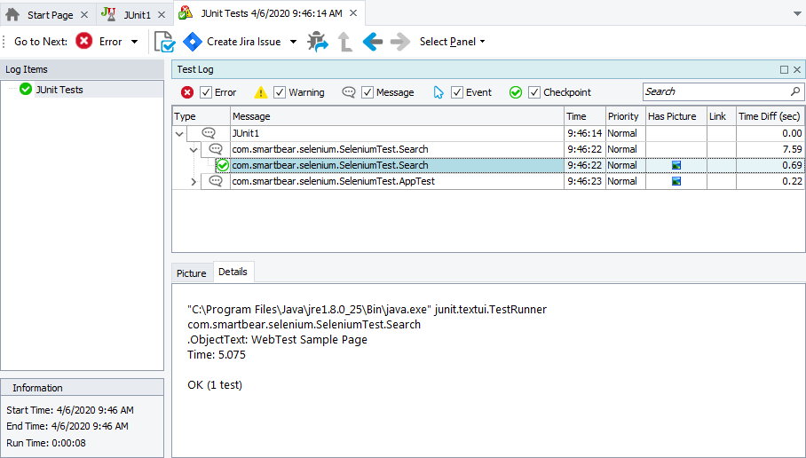 Selenium Test Results Selenium Test Results