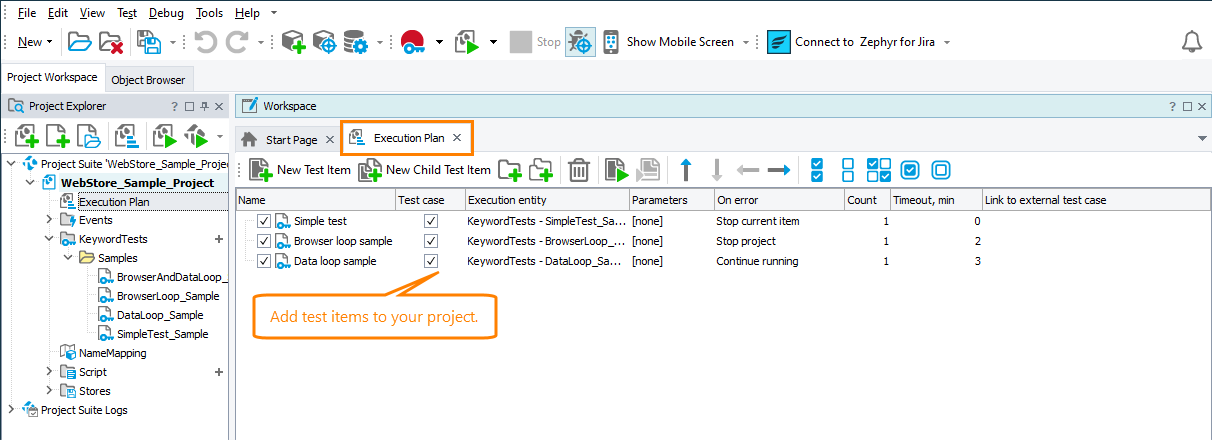 Adding test items to your TestComplete project Adding test items to your TestComplete project